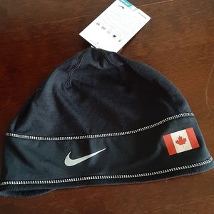 Unisex running beanie hat with Canada flag